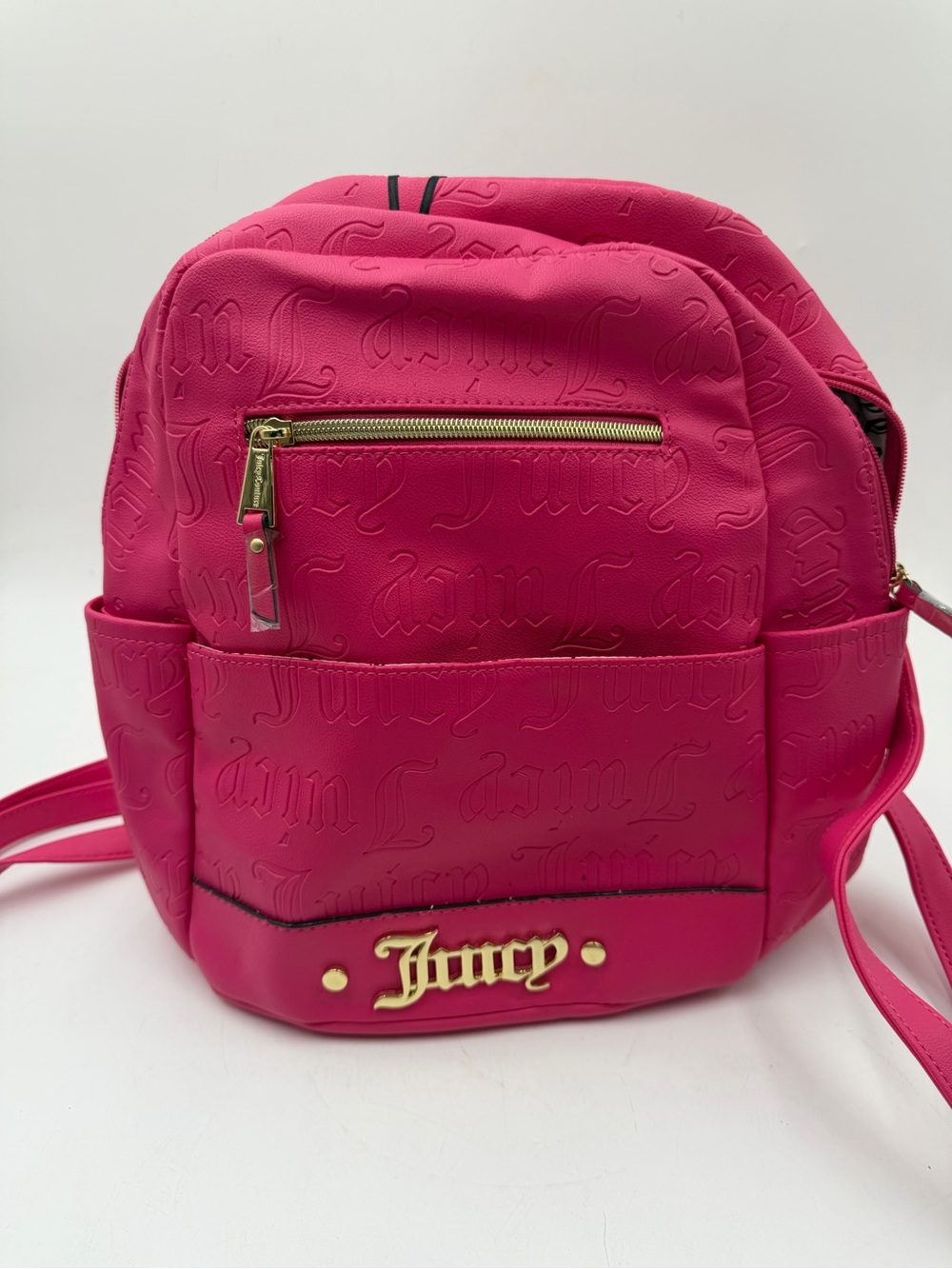 Juicy Couture Hot Pink Mini Backpack with Gold-Tone Hardware